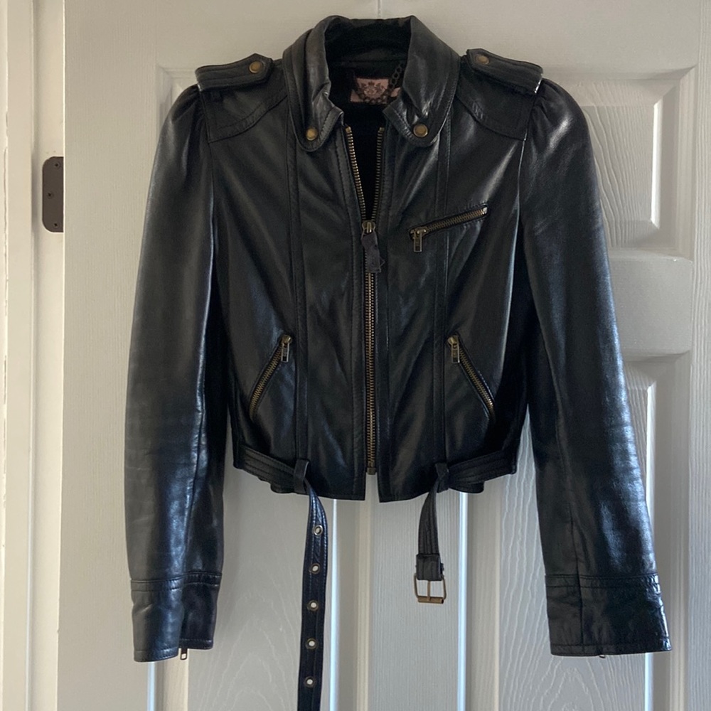 Authentic Juicy Couture Leather Moto Jacket